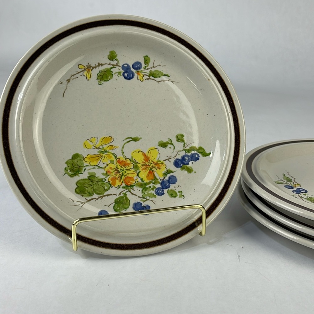 Floral Inspirations “Blossoms & Berries” Stoneware Plate Set